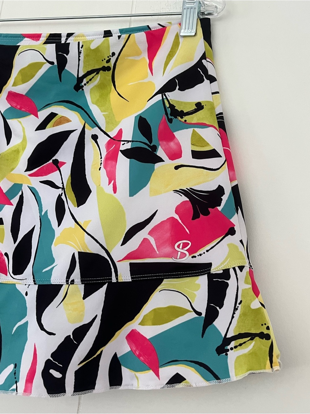 Sofibella 14” Colorful Abstract UPF 50 Tennis Running Skirt Skort Size XL - Picture 8 of 12